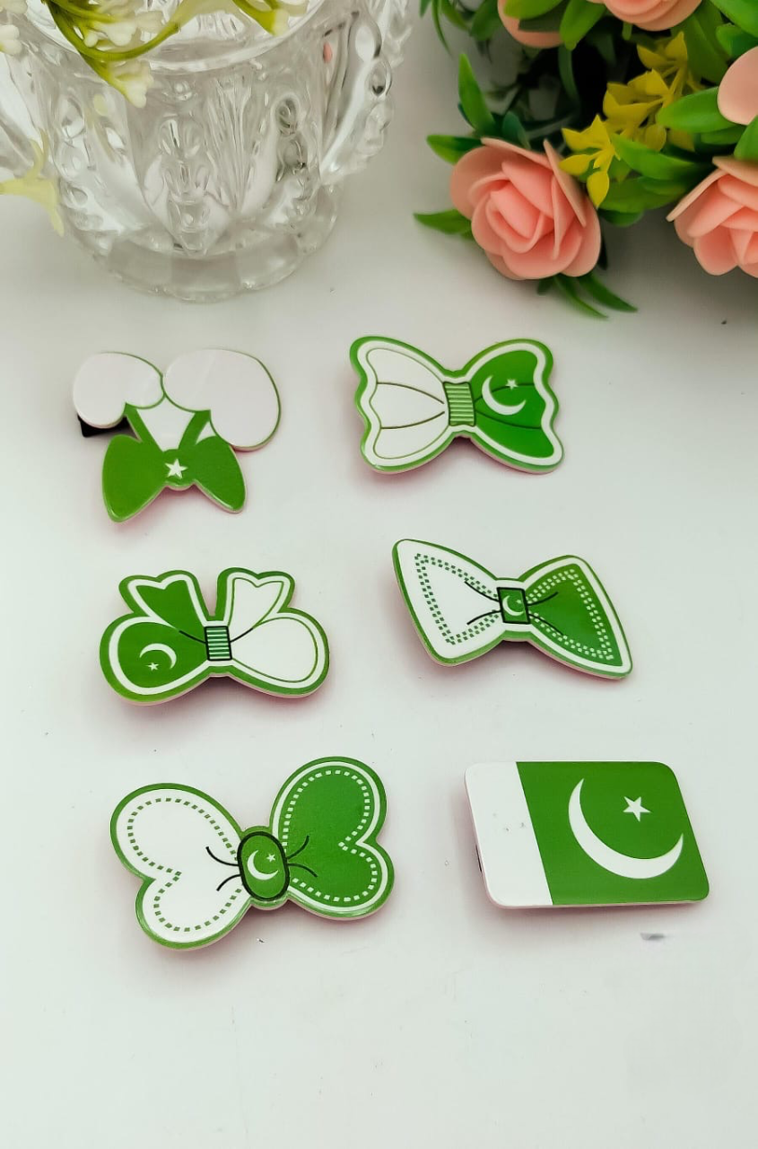 Set Of 6 Kids Independence Hair Pins, Acrylic Hair Pins, 14th August Hair Accessories, Women Girls Hairpins Set Of 6 Kids Independence Hair Pins, Acrylic Hair Pins, 14th August Hair Accessories, Women Girls Hairpins